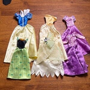 Disney Princess Doll Dress Lot 6